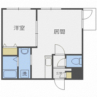 グランディール元町(1LDK/3階)の間取り写真