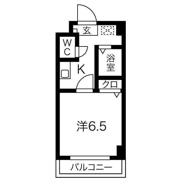 万宝マンション(1K/7階)の間取り写真