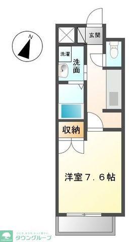 メゾンドガスパール名駅(1K/3階)の間取り写真