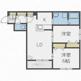 SEVENTH COURT MOTOMACHI(2LDK/4階)の間取り写真