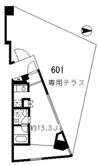 ディームス等々力(ワンルーム/6階)の間取り写真