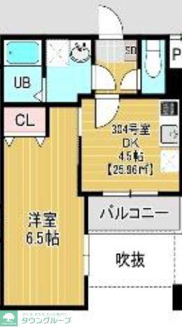 ベルオーブ大久保(1DK/3階)の間取り写真