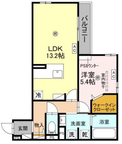 スペチアーレ赤川(1LDK/3階)の間取り写真
