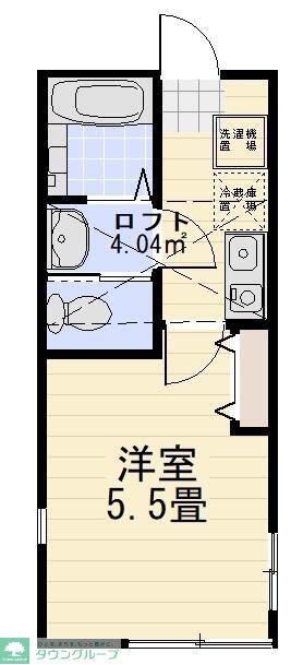 プレジール(1K/1階)の間取り写真