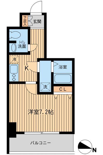 KDXレジデンス立川(1K/13階)の間取り写真