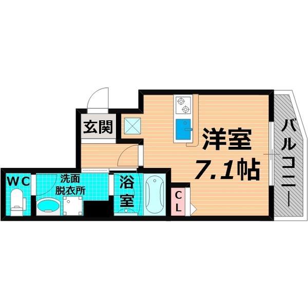 HR・FRONT・REGAL新森(ワンルーム/2階)の間取り写真