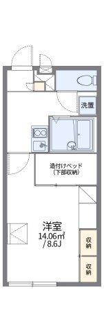 レオパレスエスポ牛川(1K/1階)の間取り写真