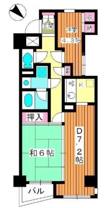 リリエンベルグ壱番館(2LDK/3階)の間取り写真