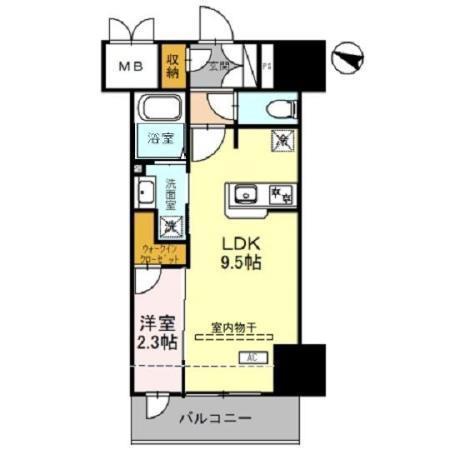 グラン・ルポ高崎(1LDK/10階)の間取り写真