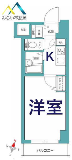 フェニックス伊勢佐木町(1K/8階)の間取り写真