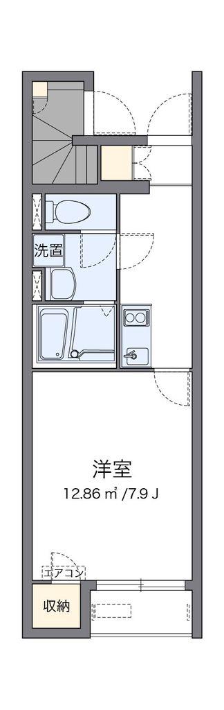 レオネクスト小鶴 二番館(1K/1階)の間取り写真