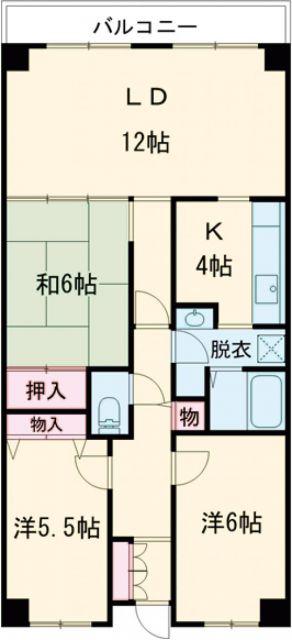 PHOENIX COURT 交野I(3LDK/4階)の間取り写真