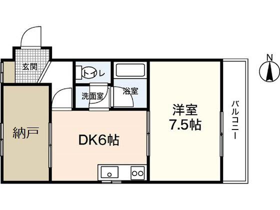 山口ビル(1SDK/3階)の間取り写真