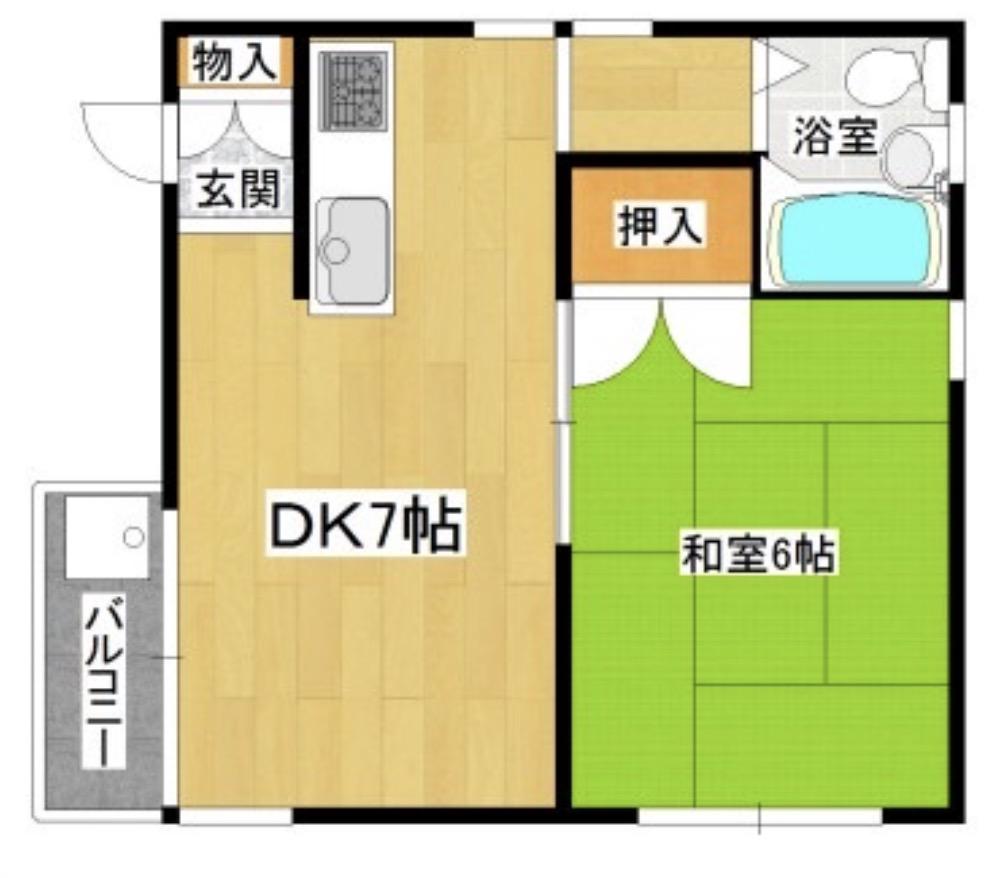 ルミエール東灘区(1DK/4階)の間取り写真