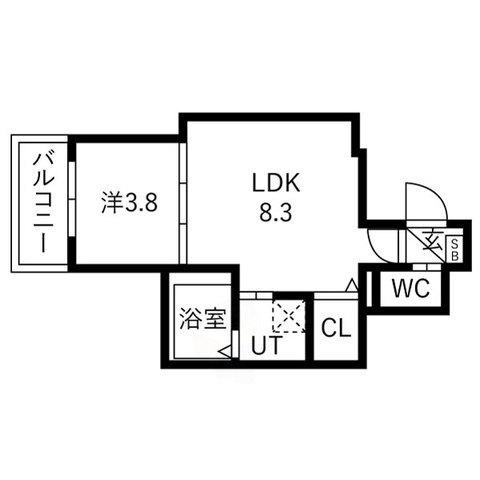 ルアナテラス38(1LDK/3階)の間取り写真