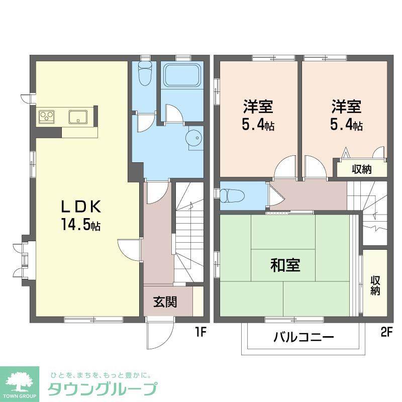 アミューズ大南D(3LDK/1階)の間取り写真