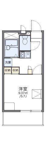レオパレス月隈南(1K/2階)の間取り写真