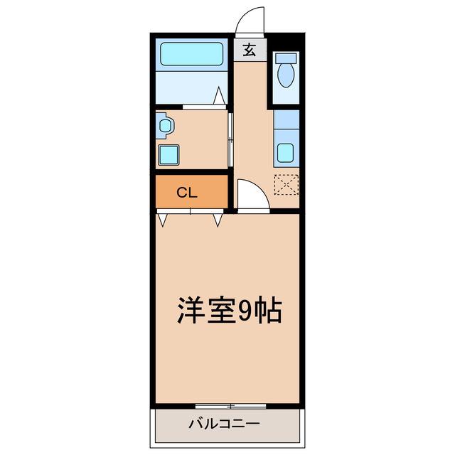 KTマンション(1K/1階)の間取り写真