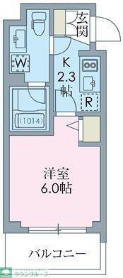 HF八王子レジデンス(1K/5階)の間取り写真