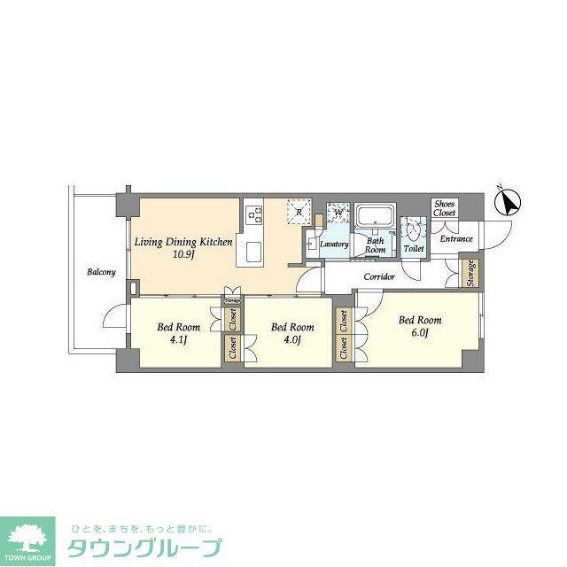 グランカーサ溝の口(3LDK/2階)の間取り写真