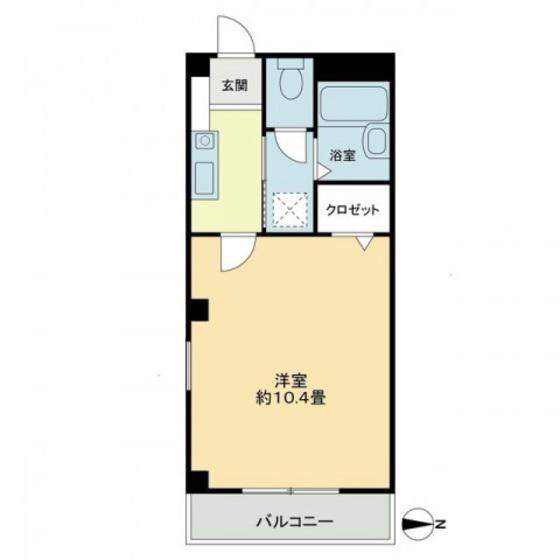 さぼうる住吉(1K/2階)の間取り写真