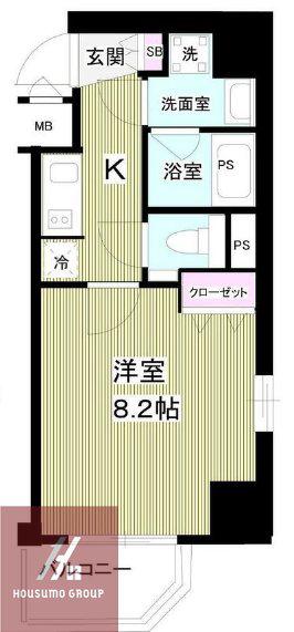 エスライズ東天満(1K/3階)の間取り写真