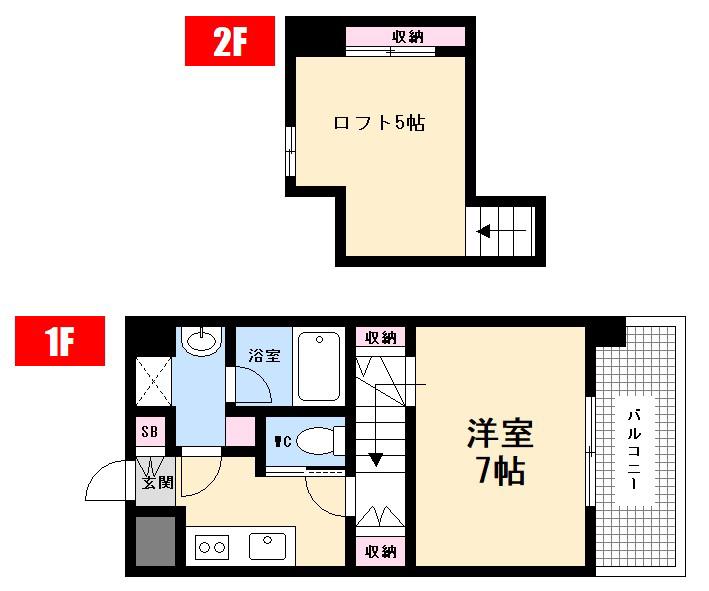 ドミトリー庚午弐番館(1K/1階)の間取り写真