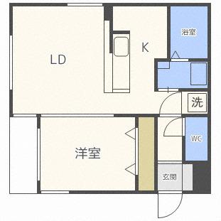 APRICOURTI(1LDK/3階)の間取り写真