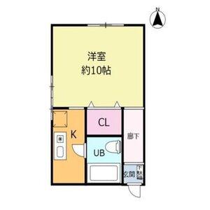 サンハイツK(1K/3階)の間取り写真