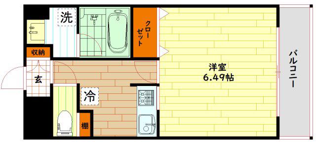 ジュネス関目高殿(1K/9階)の間取り写真