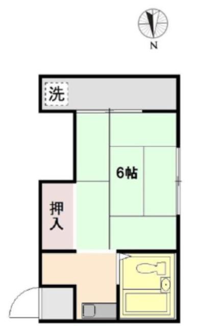 コーポ山遊(1K/2階)の間取り写真