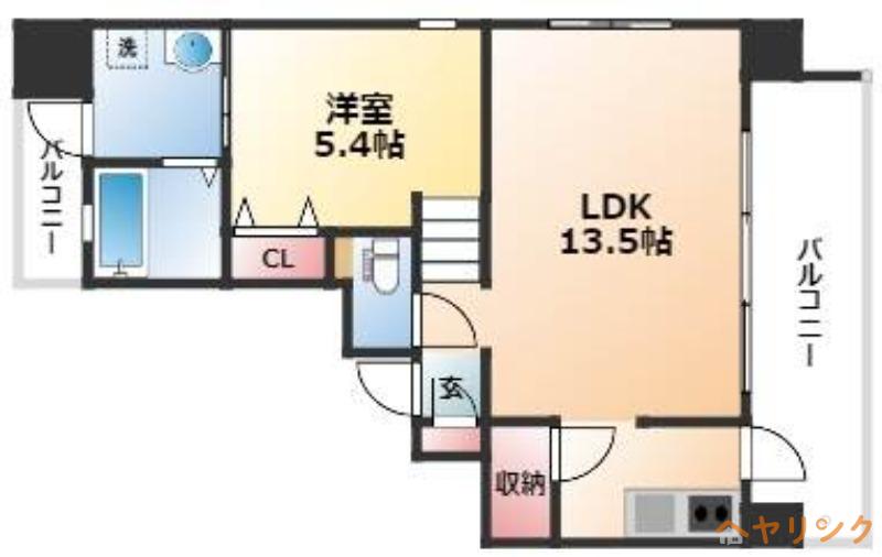 J.VISCONTI(1LDK/3階)の間取り写真