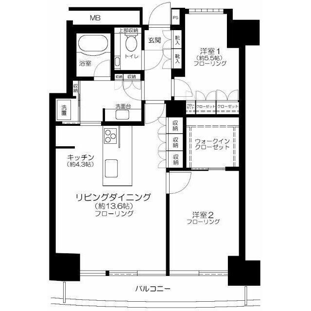 M.M.TOWERS FORESIS L(2LDK/27階)の間取り写真