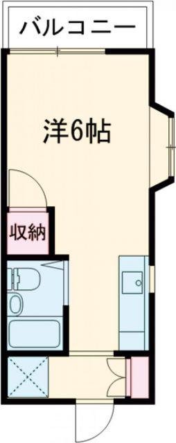メンバーズヒル203(ワンルーム/2階)の間取り写真