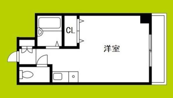 オーサムMK鶴橋(ワンルーム/6階)の間取り写真