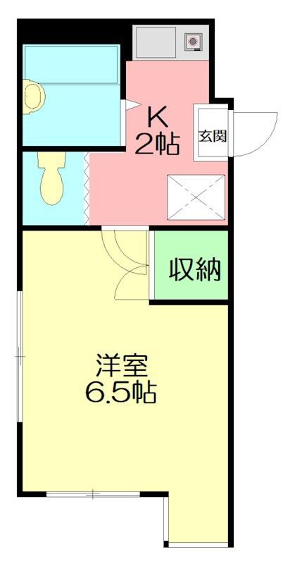 アンセム相模台(1K/1階)の間取り写真