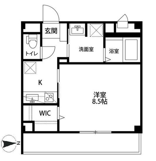 エムフェリーチェ(1K/2階)の間取り写真