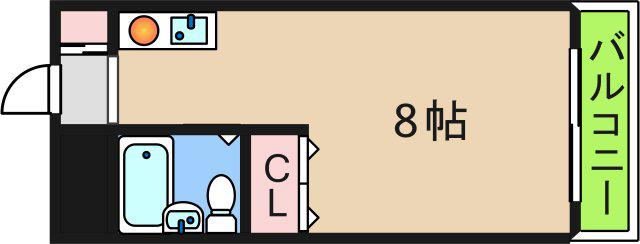 G-HOUSE(ワンルーム/5階)の間取り写真