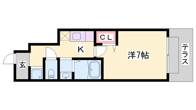 メゾン大輪(1K/1階)の間取り写真