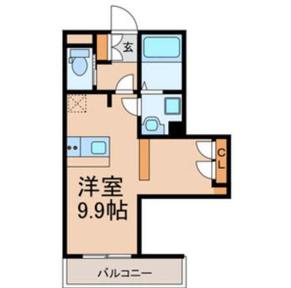 アテナ稲毛(ワンルーム/3階)の間取り写真