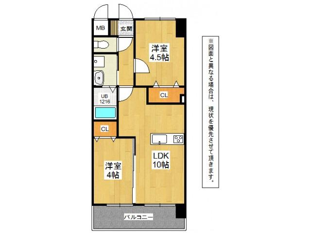 メディプラカーサ(2LDK/7階)の間取り写真