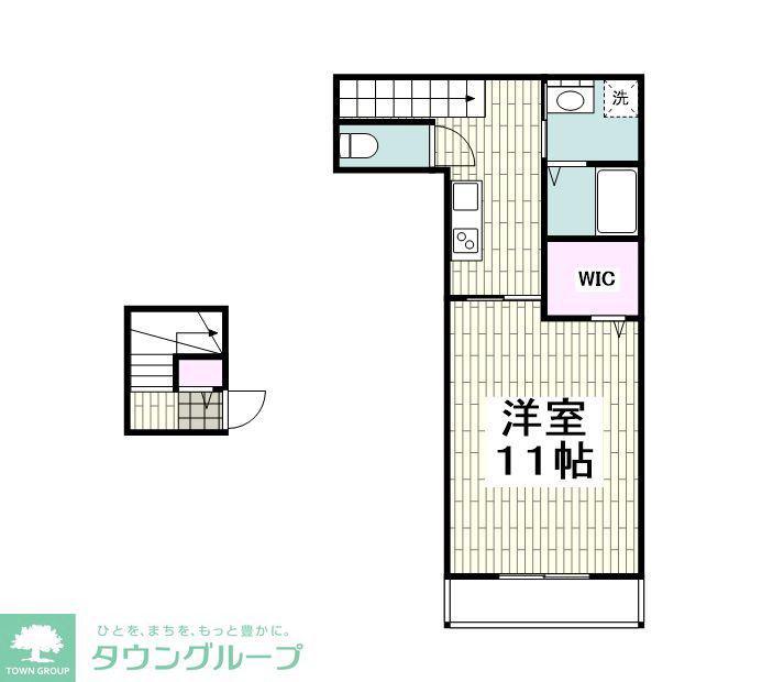 プリマベーラM(1K/2階)の間取り写真