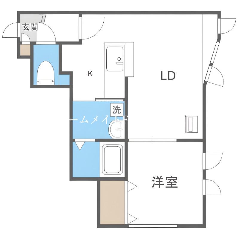 GRACE NOTE35(1LDK/2階)の間取り写真