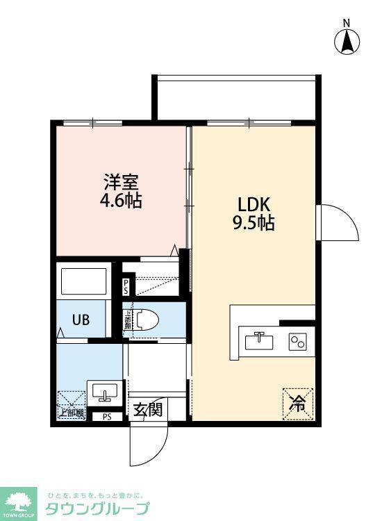 ROBOT HOME 都立家政(1LDK/3階)の間取り写真