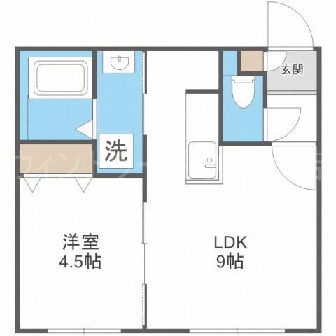 シェラトン札幌菊水(1LDK/1階)の間取り写真