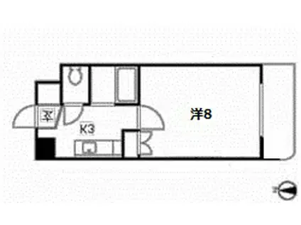 ロイヤル山口III(1K/3階)の間取り写真