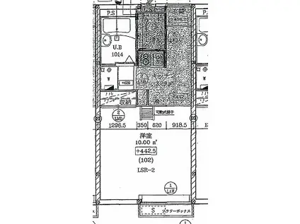 リヴィエラ(1K/2階)の間取り写真