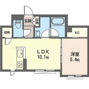 パプリカ(1LDK/2階)の間取り写真