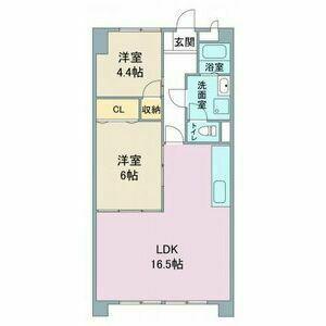 ヴイラージュ歌里(2LDK/3階)の間取り写真