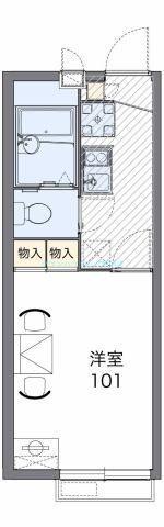 レオパレスPURERISE(1K/1階)の間取り写真